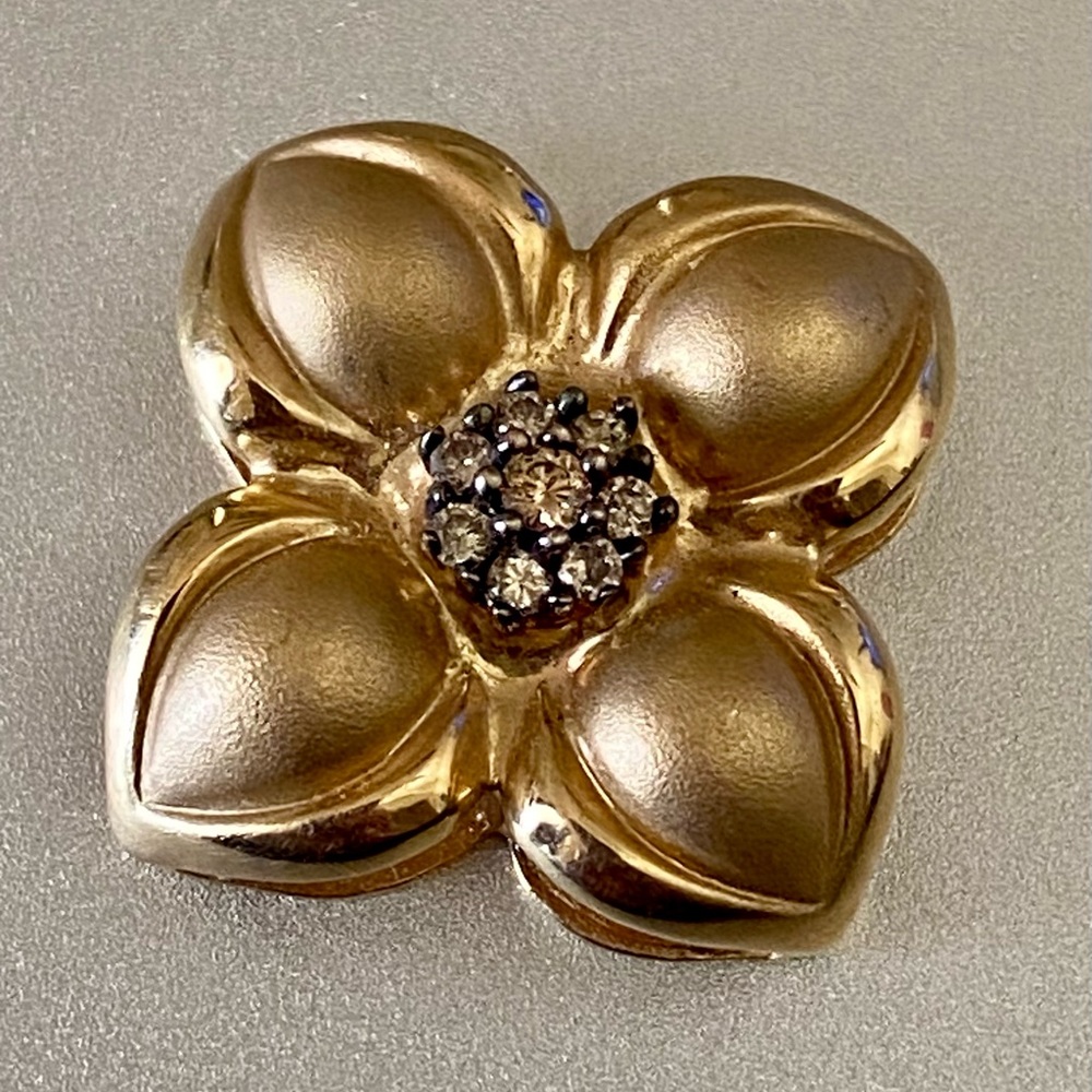 14k solid gold diamond enhancer